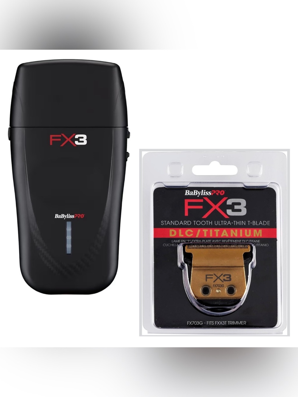 BaBylissPRO FX3 Electric Shaver + T-Blade Refill Bundle